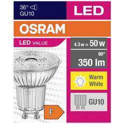 OSRAM HOMELIGHTING 4058075521681 LED Energetická třída (EEK2021) F (A - G) GU10 žárovka 4.3 W = 50 W teplá bílá (Ø x v) 50 mm x 50 mm 1 ks
