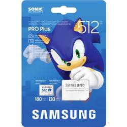 Samsung Sonic Edition - Sonic paměťová karta microSDXC Retail 512 GB A2 Application Performance Class, v30 Video Speed Class, UHS-I U3 Zvláštní edice „Sonic