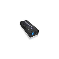 ICY BOX 7 portů USB 3.0 hub černá