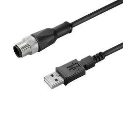 Weidmüller SAIL-M12G-USB-1.0U datový zástrčkový konektor pro senzory - aktory, upravený, 2556580000, piny: 4, 1.00 m, 1 ks