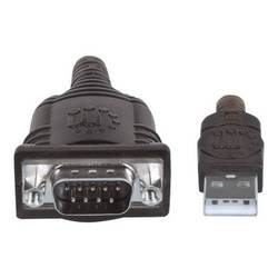 Manhattan USB adaptér [1x USB 1.1 zástrčka A - 1x D-SUB zástrčka 9pólová] neu 1.80 m pozlacené kontakty