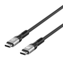 Manhattan Thunderbolt™ kabel Thunderbolt ™ (USB-C ®) zástrčka 1.00 m černá oboustranně zapojitelná zástrčka, dvoužilový stíněný 356374