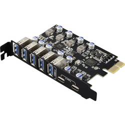 Renkforce RF-6613198 5 + 2 porty karta USB 3.0 USB 3.0, USB-C™ (USB 3.2 Gen 1) PCIe x1