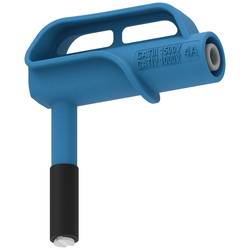 Electro PJP Magnetický úhlový adaptér 6,6 mm pro bezpečnostní banánové zásuvky Ø 4 mm, modrá, MgP6_6-IEC-CD1-BL, Úhlový adaptér, 1 ks