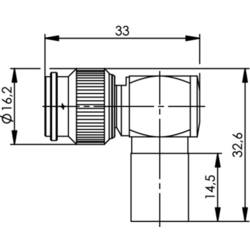 Telegärtner 100023723 100023723 TNC konektor zástrčka, zahnutá 50 Ω 1 ks