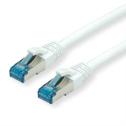 Value 21.99.1979 RJ45 síťové kabely, propojovací kabely CAT 6A S/FTP 20.00 m bílá dvoužilový stíněný, bez halogenů, samozhášecí 1 ks