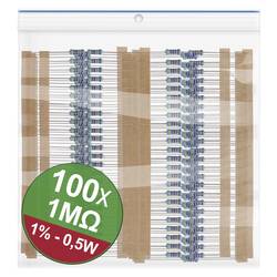Quadrios 22P103 22P103 sada metalizovaných rezistorů 1 MΩ axiální 0.5 W 1 % 1 sada