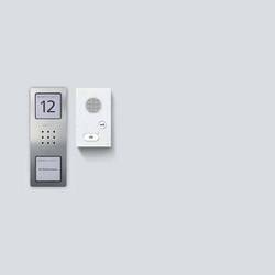 Siedle SET CAB 850-1 E/W kabelový domovní telefon informační pole, stříbrná, bílá, 210008742-00