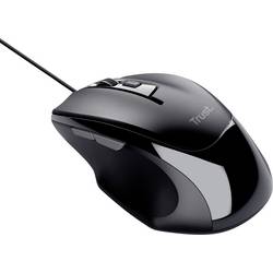 Trust Maus - Schwarz; kabelgebunden drátová myš, USB, 2400 dpi