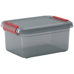 KIS 237490 Úložný box, K Latch, stohovatelné, (š x v x h) 390 x 180 x 290 mm, kouřová šedá, průsvitná, 1 ks