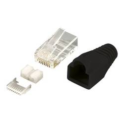 LogiLink MP0022 Konektor RJ45 CAT 6, stíněný MP0022 zástrčka, rovná počet pólů: 8P8C černá 100 ks