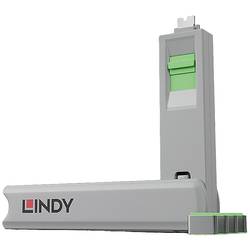LINDY Zámek k portu USB-C® Schloss / Zutrittskontrolle sada 4 ks zelená vč. 1 klíče 40426