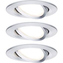Paulmann 93451 Nova vestavné svítidlo, LED, LED, 18 W, Hliník (soustružený), sada 3 ks