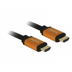 Delock HDMI kabel Zástrčka HDMI-A 1 m černá, zlatá 85727 třížilový stíněný, pozlacené kontakty, 8K UHD HDMI kabel