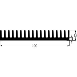 Fischer Elektronik 10022634 SK 81 100 SA lisovaný chladič 2 K/W (d x š x v) 100 x 100 x 15 mm