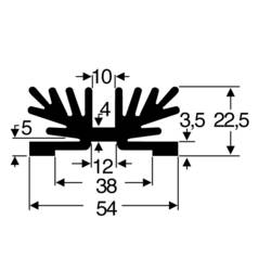 Fischer Elektronik 10022453 SK 65 37,5 SA 1 x M3 chladič 3.5 K/W (d x š x v) 54 x 37.5 x 22 mm SOT-32