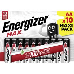 Energizer Max tužková baterie AA alkalicko-manganová, 1.5 V, 10 ks