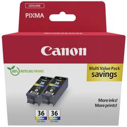 Canon Ink CLI-36 CL Twin Pack originál Dual černá, azurová, purppurová, žlutá 1511B025