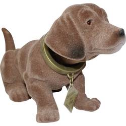Rakso Kunststofferzeugnisse 563017 pes s kývací hlavou (d x š) 17 cm x 8 cm hnědá