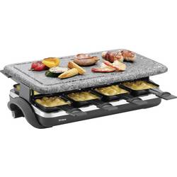 Trisa Hot Stone raclette gril 8 pánví, nepřilnavý povlak černá