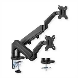 Value 2násobný držák na stůl pro monitor 43,2 cm (17) - 81,3 cm (32) černá otočný, nastavitelná výška