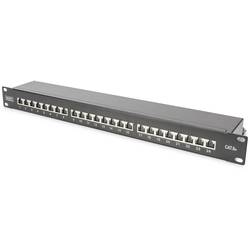 Digitus DIGITUS 24 portů síťový patch panel 483 mm (19) CAT 6A, CAT 6a (surový kabel CAT 7) 1 U vícebarevná osazený