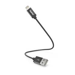 Hama Nabíjecí kabel USB USB 2.0 Apple Lightning konektor, USB-A zástrčka 0.20 m černá 00201578