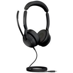 Jabra Evolve2 50 UC Sluchátka On Ear Bluetooth®, kabelová, 25089-989-899, stereo, černá, Potlačení hluku, Redukce šumu mikrofonu