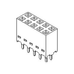 Molex vestavná zásuvková lišta (standardní) 16, rozteč 2.54 mm, 901512116, 1 ks Tube