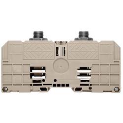 W-series terminal with clamping yoke connection, Feed-through terminal, Rated cross-section: 300 mm², Threaded stud connection, WFF 300 1028700000 Tmavě