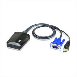 ATEN KVM adaptér [1x VGA zástrčka, USB 2.0 zástrčka A - 1x mini USB 2.0 zásuvka B] černá