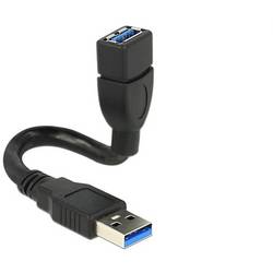 Delock USB kabel USB 3.0 USB-A zástrčka, USB-A zásuvka 0.15 m černá 83713