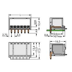 WAGO 2091 konektor do DPS 12, rozteč 3.50 mm, 2091-1432/200-000, 100 ks