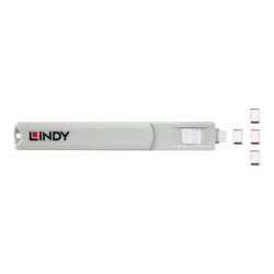 LINDY Zámek k portu USB-C® 40427 sada 4 ks bílá vč. 1 klíče 40427
