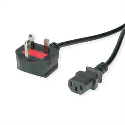 Value napájecí kabel [1x UK zástrčka - 1x IEC C13 zásuvka 10 A] 1.95 m černá