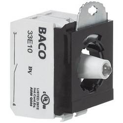 BACO BA333EAWH11 spínací kontaktní prvek, LED kontrolka s upevňovacím adaptérem 1 rozpínací kontakt, 1 spínací kontakt bílá bez aretace 230 V 1 ks Piece
