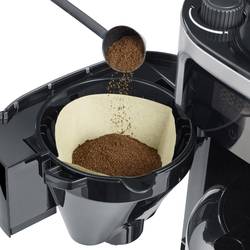 Severin Filterkaffeemaschine mit Mahlwerk und Edelstahl-Thermokanne, kávovar černá, nerezová ocel kartáčovaná připraví šálků najednou=8 displej, termoska, s