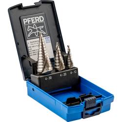 PFERD TOOLS 25201046 HSS sada stupňovitého vrtáku 3dílná 4 - 12 mm, 4 - 20 mm, 4 - 30 mm 1 ks