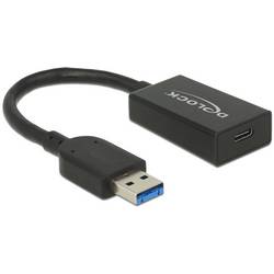 Delock USB kabel USB 3.2 Gen2 USB-A zástrčka, USB-C ® zásuvka 0.15 m černá 65698