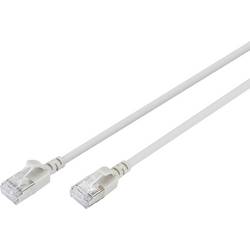 Digitus DK-1632-A-005S RJ45 síťové kabely, propojovací kabely CAT 6A F/FTP 0.5 m šedá barevně rozlišený, stíněný, točený drát, S průchodkou chránící proti