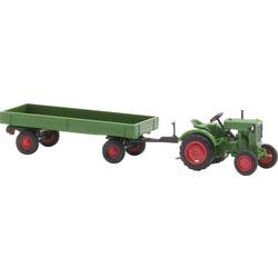 Busch 54102 H0 model zemědělského stroje Deutz F1M 414 s přívěsem zemědělského hospodářství