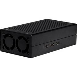 Joy-it ALU CASE for Pi5+M2 HAT / AI Kit SBC skříň Vhodné pro (vývojové sady): Raspberry Pi® 5 B včetně aktivního chladiče černá