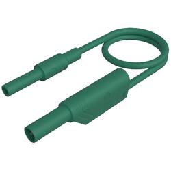 SKS Hirschmann MAL S WS-B 200/2,5 gn bezpečnostní měřicí kabely 4mm bezpečnostní zdířka Stohovatelný bezpečnostní banánkový konektor 4 mm 200 cm zelená 1 ks
