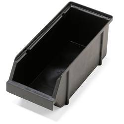 raaco 113021 otevřený skladovací box, (š x v x h) 125 x 126 x 300 mm, černá, 1 ks
