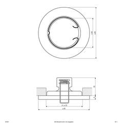 EVN 523001 523001 vestavný kroužek, GU10, 50 W, bílá