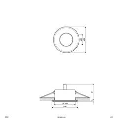 EVN 655001 655001 vestavný kroužek, halogenová žárovka, žádná, 50 W, bílá