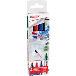 Edding 4-8400-4-2 popisovač na CD/DVD černá, zelená, červená, modrá 0.5 mm, 1 mm