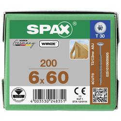 SPAX 0251010600605 R 88193 m.Spitze/T-STAR šroub do dřeva 6 mm 60 mm T-STAR plus ocel WIROX 200 ks