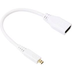 Raspberry Pi® adaptér HDMI Raspberry Pi® [1x micro HDMI zástrčka D - 1x HDMI zásuvka] 23.5 cm černá