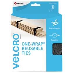 VELCRO® Univerzální pásek se suchým zipem ke spojování háčková a flaušová část (d x š) 15 m x 3 cm černá 15 m